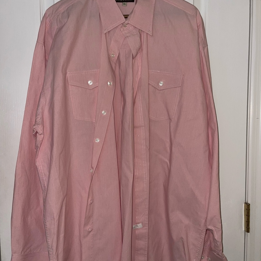 Stetson Men's Pink Casual Button-Down Shirt